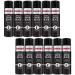 Simoniz Satin Black Spray Paint Acrylic Fast Dry Smooth Finish Durable 500ml X12
