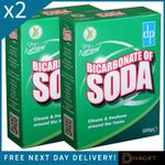 2 x DRI PAK BICARBONATE CLEANING SODA 500G CLEANER SINK BATH TAPS SURFACE DIRT