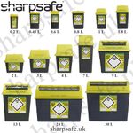 Sharps Waste Bin Box 0.2L,0.3L,0.45L,0.6L,1L,1.8L,2L,3L,4L,7L,7LW,9L,13L,24L,30L