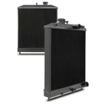 42mm HIGH FLOW ALLOY BLACK RADIATOR RAD FOR HONDA CIVIC EG EK EH EJ EM 88-00