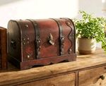 HMF Wooden Treasure Chest, Large Box with 40 cm Cambodia 