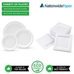 Super Rigid Strong Bagasse Disposable Party Paper Plates Biodegradable