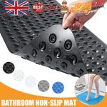 Non-Slip Bath Shower Mat 100x40cm/40x16in Extra Long Anti-Mould Machine-Washable
