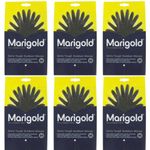 6 x 1 Pair Marigold Extra Tough Outdoor Rubber Gloves Medium Tough Non-Slip