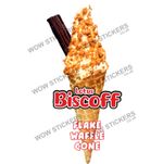 Biscoff Crumb Flake Waffle Cone Ice Cream Sticker Whippy Van (Choose Size)