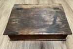 Antique Writing Slope / Bible Box Oak Small Table Top Size Document Storage