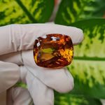 75 Ct imperial Topaz Cushion Shape Loose Gemstone For Pendent Use Excellent Cut