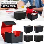 Magnetic PU Leather Trading Card Storage Box 100+ Deck Case Holder Waterproof UK