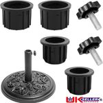 6pcs Patio Parasol Umbrella Stand Replacement Parts Black Base Accessories
