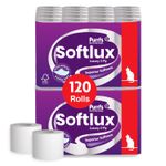 120 Rolls Softlux 3Ply Luxury Toilet Rolls (12 X 5) Quilted Embossed Soft Tissue