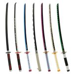 Bamboo Anime Sword Demon Slayer Wood Prop Cosplay Blunt Katana Gift Sheath 100cm