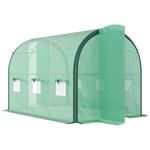 4x3m Walk In Polytunnel Greenhouse Heavy Duty Steel Frame Garden Growing Tunnel