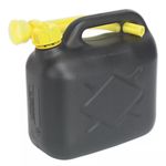 Sealey JC5B Fuel Can 5ltr - Black