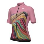 ALE Womens Cycling Jersey - Rainbow PR-E - Short Sleeve, Pink L24038543