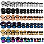 Stainless Steel Single Flare Ear Tunnel O-RING Lobe Stretcher Taper Plug 3-14mm