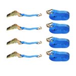 Ratchet Straps Tie Down 4 x 25mm endless 5 Metre Blue1500kg Lashing Straps UK