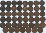 Collection of x47 Old British One Penny Coins incl. Edward VII. (47). Lot #850