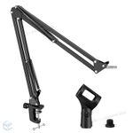 Suspension Boom Scissor Microphone Arm Stand w/ 3/8” to 5/8” Screw for Blue Yeti