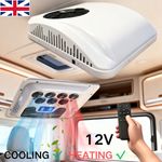 12V RV Air Conditioner Kit Heat & Cool Rooftop Trailer Parking Electric AC Unit