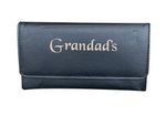 Personalised Engraved Soft Black Leather Tobacco Storage Pouch Christmas Gift