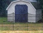 24ft x 32" Garden Fence with Gate No Dig Metal Fencing Border Animal Dog Barrier