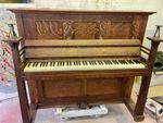 Antique Arts And Crafts Upright Piano In Oak - Before Restoration - Can Deliver