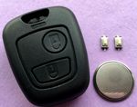 PEUGEOT 107 207 307 407 2 BUTTON REMOTE KEY FOB CASE SHELL REPAIR