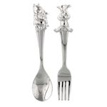 Disney Winnie the Pooh Silver Plated Fork and Spoon Gift Set Christening Present