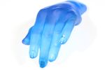 Jean-François LEROY (1964) Daum Crystal Glass Blue Hand Original Box c. 2000s