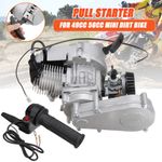  2 Stroke Pull Start Engine Auto CDI +Throttle Handle MiniI Dirt For 49cc 50cc 