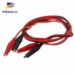 1m Crocodile Alligator to Crocodile Alligator Clip Test Leads Cable Red & Black