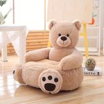 Child Kids Plush Sofa Seat Brown Bear Soft Chair Toddlers Armchair Cushion Gifts