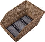 Wicker Metal Bike Basket Rear Carrier Fit Shopping Luggage Rack Mounted Trunk 