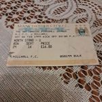  Manchester City v Millwall  ticket 1999