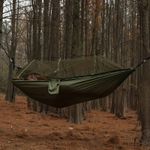 Outdoor Camping Hammock With Mosquito Net Portable Travel Hammock + Tree Straps