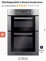 CDA Double Electric built in oven DC93OSS