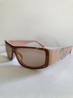 CHANEL 5072 Designer Shield Sunglasses Pink Frame Brown Tinted UV 140mm