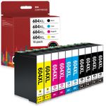 10 Ink Cartridges for Epson 604XL XP-2200 XP-2205 XP-3200 XP-4200 Multipack Set