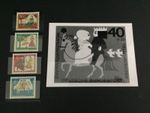 FRG PHOTO ESSAY 1965 488 FAIRY TALE GRIMM DESIGN RARE!! PIGEON PIGEON HORSE e2100