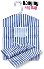 Hanging Fabric Peg Bag Clothes Line Laundry Washing Basket Storage Pouch Hanger