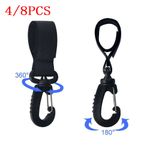8x Buggy Strap Carabiner Clips Pram Bag Hooks Pushchair Buggies Stroller Walker