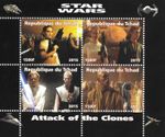 STAR WARS ATTACK OF THE CLONES 2015 MNH STAMP SHEETLET