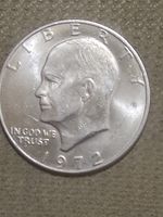 1972 Eisenhower One Dollar Coin No Mint Mark,Clad, multiple errors, very nice.