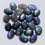 100% Natural Labradorite Oval Cabochon Gemstone Lot 20 Ct 14X10X4 mm AL-16
