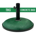 GREEN CONCRETE ROUND UMBRELLA PARASOL BASE STAND PATIO OUTDOOR GARDEN HEAVY 11KG