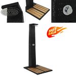 Garden Shower Poly Rattan WPC Outdoor Swimming Pool Freestanding Tower UK