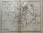 1876 Upper Nubia & Abyssinia Large Hand Coloured Original Antique Map