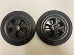 2pcs – 200mm solid rubber wheel, 25.4mm bore (1 inch) – 205kg load 