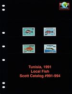 $5.90 Scott Value - 1991 TUNISIA Fish Mediterranean scarcer CV MNH NH UMM