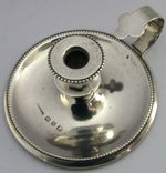 VICTORIAN STERLING SILVER GO TO BED CHAMBERSTICK CANDLE STICK HOLDER 1899